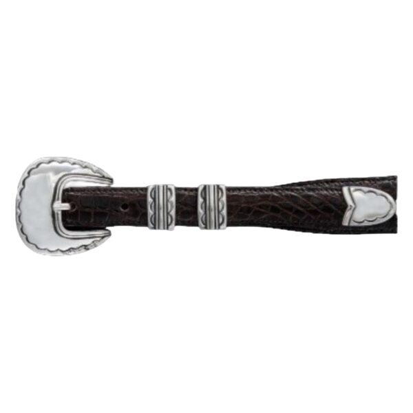 Kalifano Sterling Silver 'The Cheyenne' 4pc. Ranger Design Belt Buckle Set