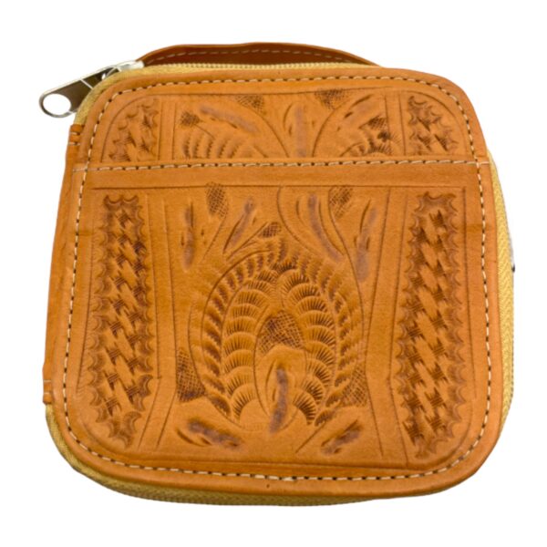 Handtooled Leather Handbag - Brown