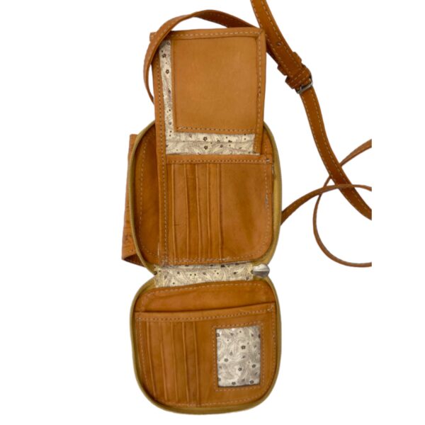 Handtooled Leather Handbag - Brown