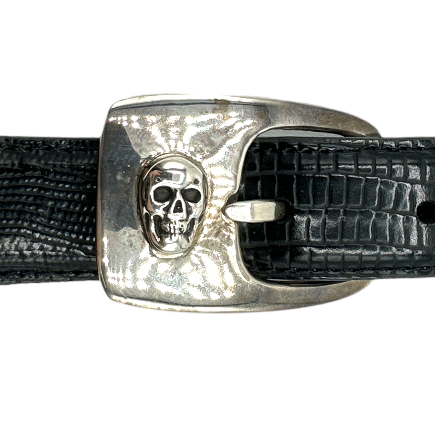 Alexander Kalifano Sterling Silver Skull 4pc. Ranger Buckle Set