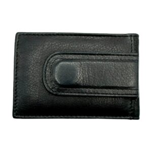 Leather Card Holder with Money Clip