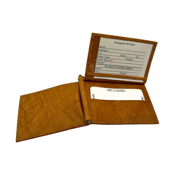 Leather Card Holder with Money Clip