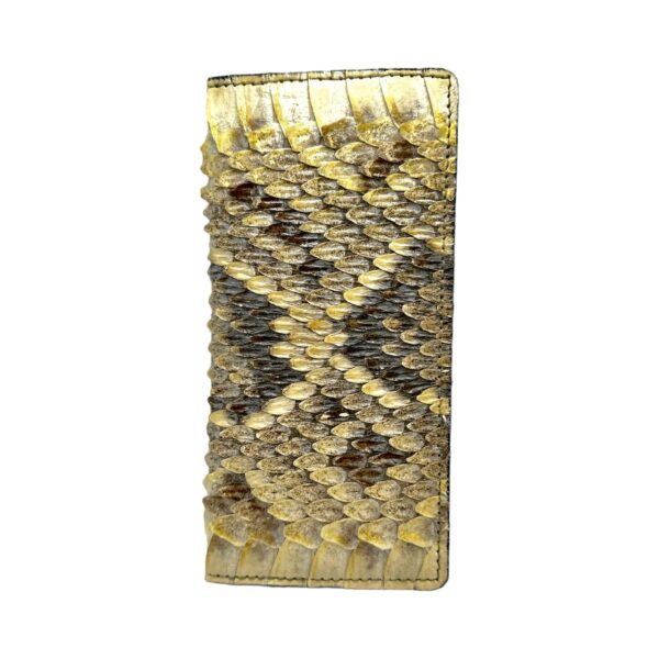 Authentic Snakeskin Bi-Fold Checkbook Wallet