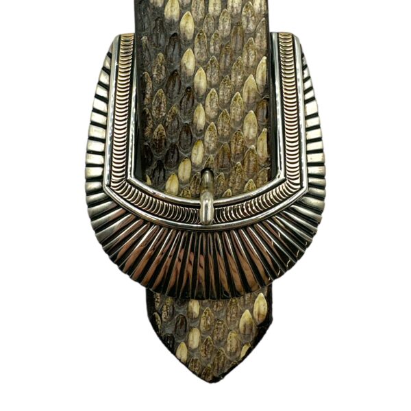 Herbert Begay Sterling Silver & 14K Gold 3pc. Ranger Buckle Set
