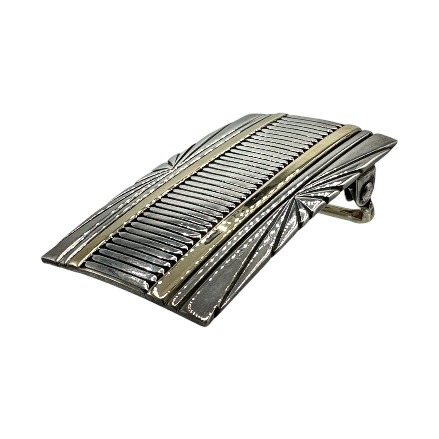 Herbert Begaye Sterling Silver & 14K Gold Belt Buckle